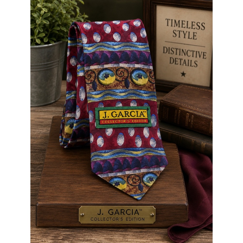 Jerry Garcia Collector's Edition 100% Silk Abstract Necktie Grateful Dead